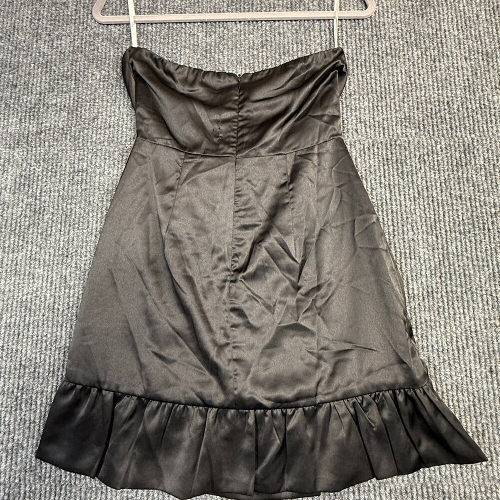 Lulus Adorable Admirer Black Ruffle Strapless Party Mini Dress- X-Small - Picture 2 of 13
